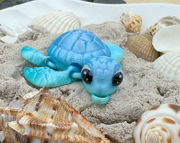 Schildkröten-Anhänger Meeresbriese Blau